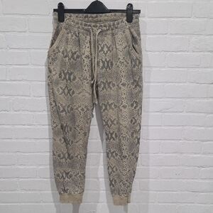 Cotton On Snake Print Joggers - Gray and Tan